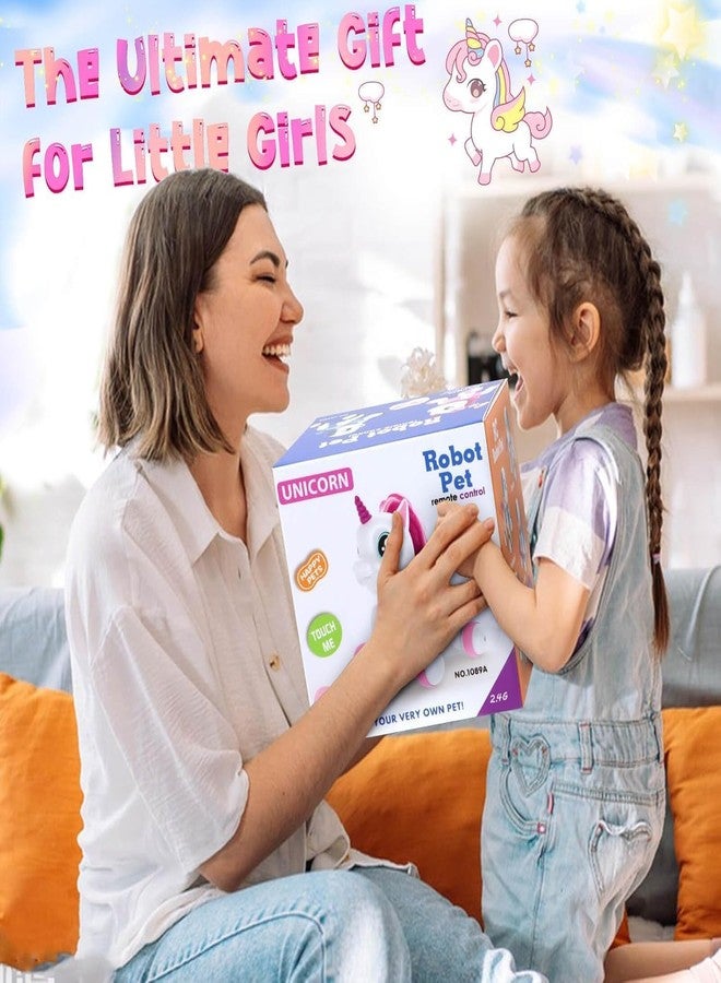 CIRBOX Remote Control Unicorn Robot Pet Toy for Girls Ages 3-8 - Interactive Walking, Singing & Dancing Unicorn with Lights, Pink Birthday Gift for Kids & Toddlers - Image 4